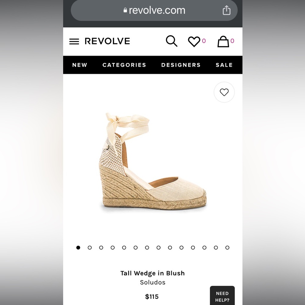 Soludos Tall Wedge in Blush